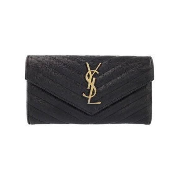 SAINT LAURENT PARIS Monogram Flap Wallet Bifold Long - Picture 1 of 5